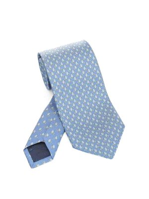 SALVATORE FERRAGAMO: Corbatas y pajaritas - Corbata - Azul Claro