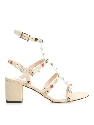 VALENTINO GARAVANI: sandals - Rockstud Suede Sandals