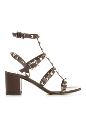 VALENTINO GARAVANI: sandals - Rockstud Leather Sandals
