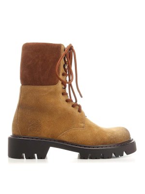 LOEWE: boots - Suede  Combat Boots