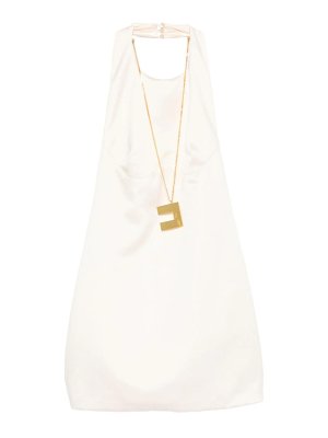 ELISABETTA FRANCHI: ニーレングスドレス - 膝丈ドレス - 白