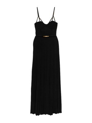 ELISABETTA FRANCHI: Knielange Kleider - Knielanges Kleid - Schwarz