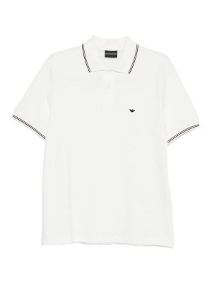 EMPORIO ARMANI: Strickpullover mit Rundhalsausschnitt - Rundhalspullover - Weiß