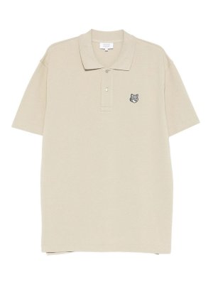 MAISON KITSUNÉ: Polos - Polo - Color Carne Y Neutral