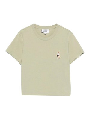 MAISON KITSUNÉ: T-shirts - T-Shirt - Vert