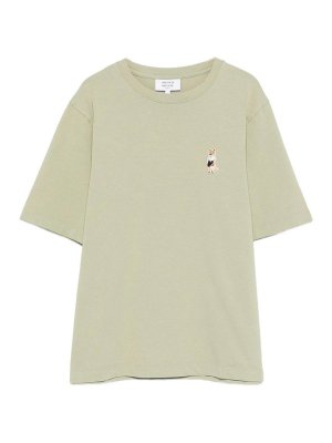 MAISON KITSUNÉ: T-shirts - T-Shirt - Vert