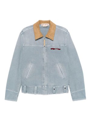 Marni: Knielange Mäntel - Knielanger Mantel - Blau