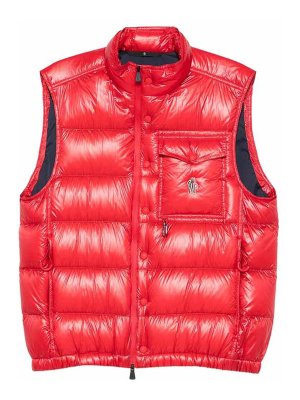 MONCLER: Kurze Daunenjacken - Daunenjacke - Rot