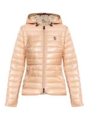 MONCLER: ダウン・ハイテクジャケット - ダウンジャケット - ヌードカラー