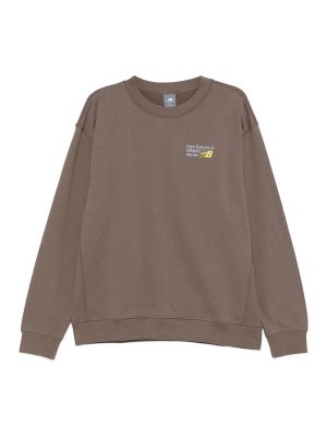 NEW BALANCE: Pull col rond - Pull Col Rond - Marron