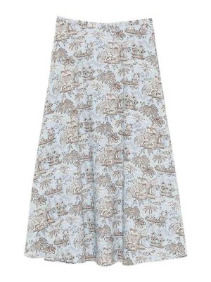 STAUD: Knielange und Midi Röcke - Midirock - Hellblau
