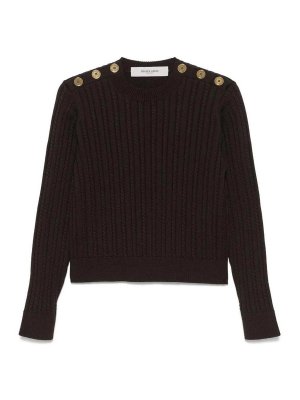 GOLDEN GOOSE: Strickpullover mit Rundhalsausschnitt - Rundhalspullover - Camel