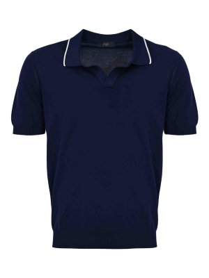 FAY: polo shirts - Cotton knit polo shirt