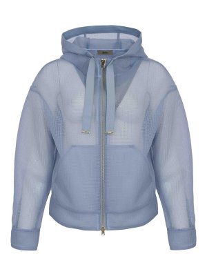 HERNO: casual jackets - See-Through Mesh Jacket