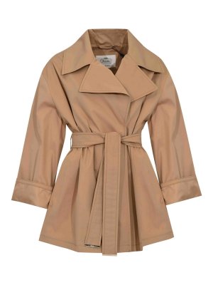 HERNO: trench coats - Cotton Gabardine Trench Coat