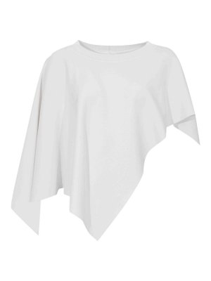 LIVIANA CONTI: tuniche - Cappa Lila In Maglia Di Viscosa Bianco