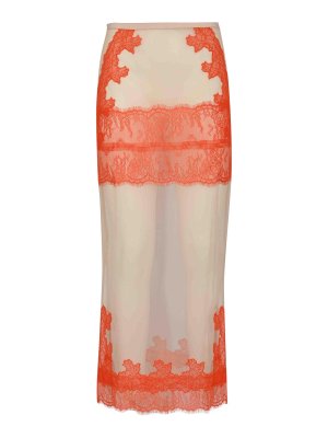 PATRIZIA PEPE: Faldas media pierna y semilargas - Falda Semilarga - Naranja