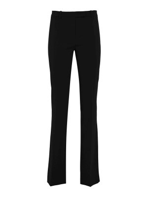 PATRIZIA PEPE: pantaloni casual - Pantaloni Slim In Crpe Stretch Nero