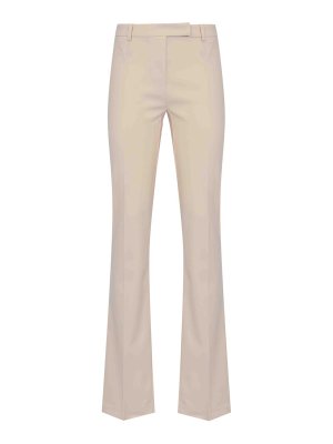 PATRIZIA PEPE: pantaloni casual - Pantaloni Slim In Crpe Stretch Warm Ivory