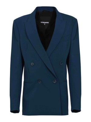 PATRIZIA PEPE: blazers - Oversized double-breasted blazer