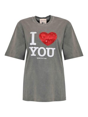 Semicouture: T-shirts - T-Shirt - Gris