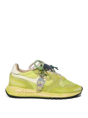 AUTRY: sneakers - Reelwind In Suede E Nylon E Mesh Verde
