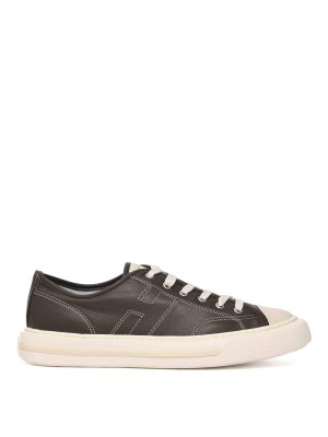 HOGAN: trainers - Rebel Sneakers In Brown Leather