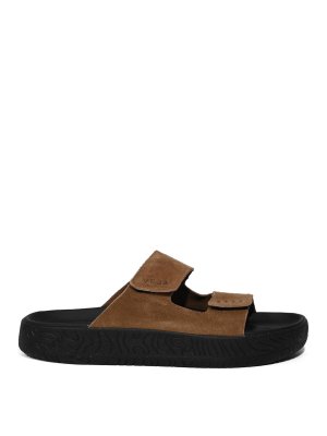 VEJA: sandals - Etna Sandals In Black Brown Suede