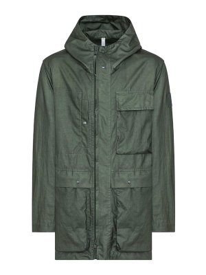 DUNO: knee length coats - Green jacket