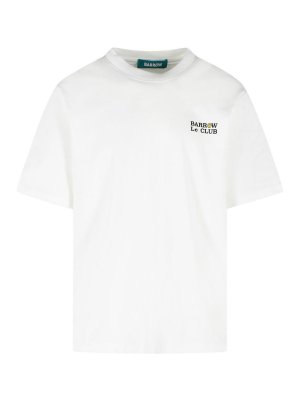 BARROW: t-shirts - Club White Cotton T-Shirt
