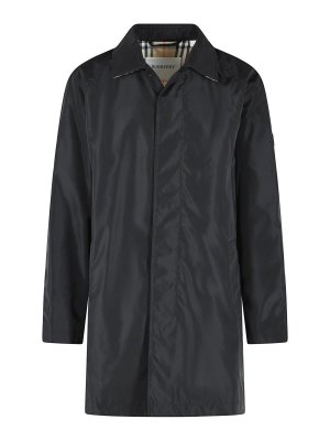BURBERRY: knee length coats - Ridgewood Black Nylon Car Coat