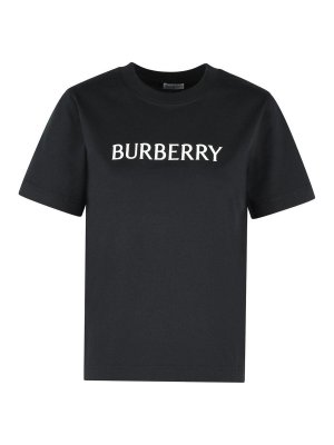 BURBERRY: t-shirts - Frankie Black Cotton T-Shirt