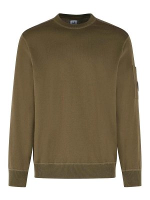 C.P. COMPANY: Strickpullover mit Rundhalsausschnitt - Rundhalspullover - Grün