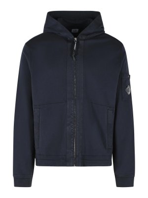C.P. COMPANY: Sweatshirts & Sweaters - Blue Cotton Sweatshirt