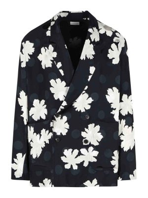 DRIES VAN NOTEN: blazers - Caplans Black Viscose Blazer