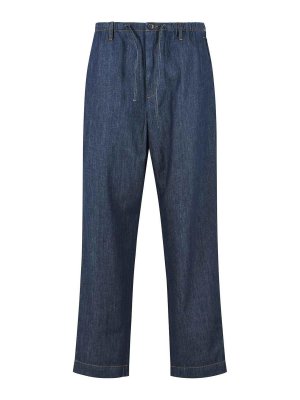 DRIES VAN NOTEN: casual trousers - Penny Blue Cotton Pants