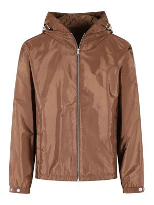 MONCLER: casual jackets - Remoray Brown Polyamide Hooded Windbreaker