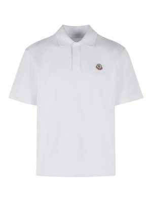MONCLER: polo shirts - White Cotton Polo Shirt