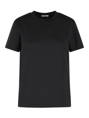 MONCLER: t-shirt - Maglietta in cotone nero