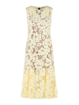 Self Portrait: ニーレングスドレス - 膝丈ドレス - イエロー