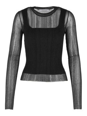 SPORTMAX: crew necks - Buono  Sweater In Black Viscose Blend