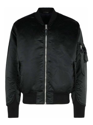 ALPHA INDUSTRIES: giacche bomber - Giubbotto bomber in nylon nero da volo