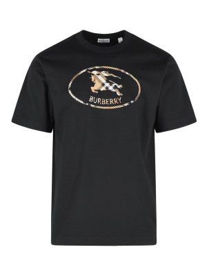BURBERRY: t-shirts - Seth Black Cotton T-Shirt
