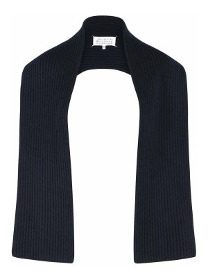 Maison Margiela: scarves - Blue Virgin Wool Scarf