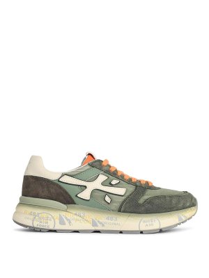 PREMIATA: sneakers - Sneakers  Mick in misto pelle verde