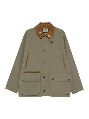 BARBOUR: casual jackets - Green Icons Jacket With Corduroy Collar