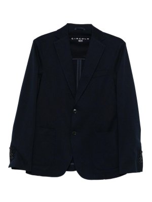 CIRCOLO 1901: blazers - Single-Breasted Navy Blue Cotton Jacket