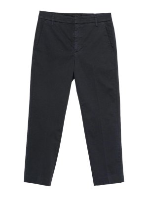 DONDUP: casual trousers - Gaubert Pants In Blue Cotton