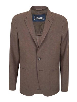 HERNO: giacche blazer - Blazer monopetto marrone