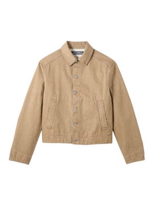 JACQUEMUS: denim jacket - Beige Miranda De-Nimes Jacket In Denim